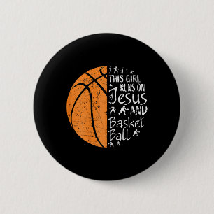 Christian Bysketbyll Gifts Women Teen Girls Jesus  6 Cm Round Badge