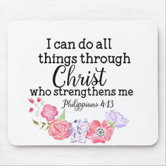 Christian Can do All Things Through Christ Bible Mouse Pad
