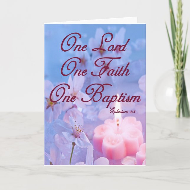 Christian Card for Adult Baptism Traditional Style (Front)