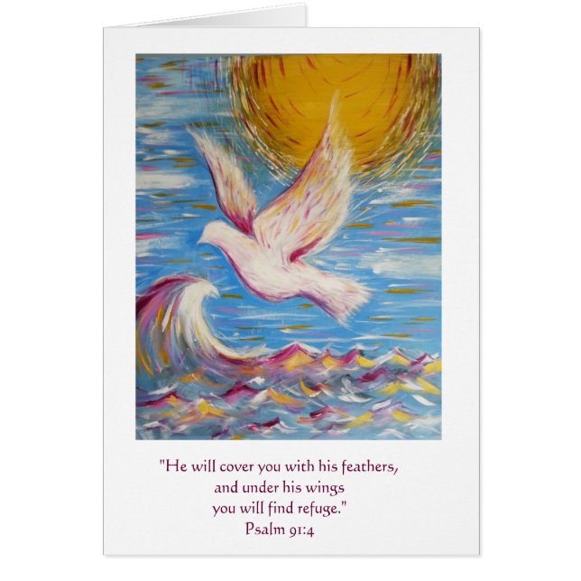 Christian Card Original Art Psalm 91 (Front)