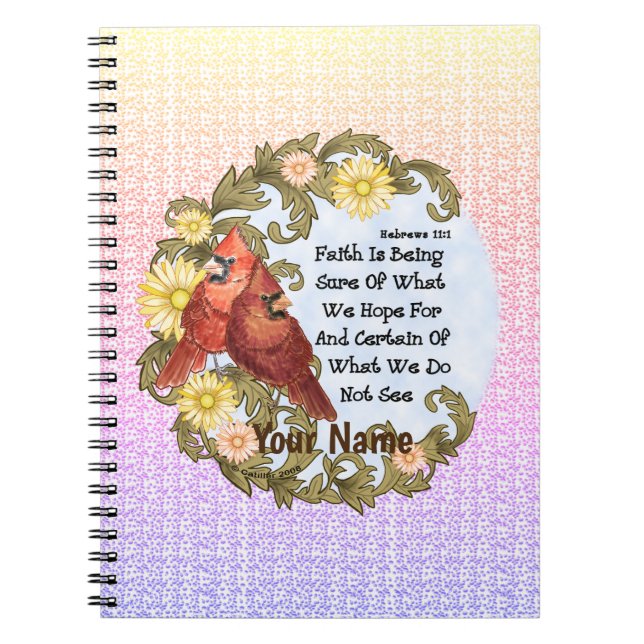 Christian Cardinals Faith  Notebook (Front)