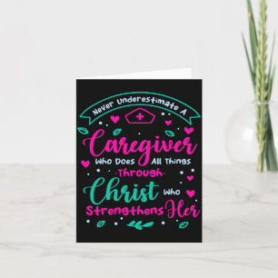 Christian Caregiver Female Caregiver Appreciation Card