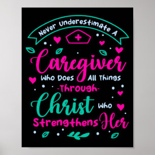 Christian Caregiver Female Caregiver Appreciation  Poster