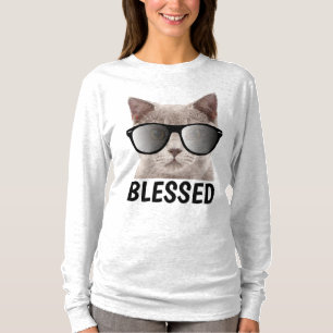 Christian Cat T-Shirts, BLESSED T-Shirt
