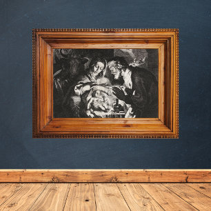 Christian Catholic Christmas Nativity Scene Manger Poster