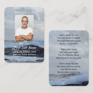 Christian Celebration Life Keepsake Storm Ocean Business Card