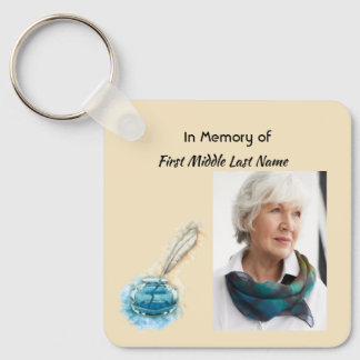 Christian Celebration of Life Service Feather Pen  Key Ring