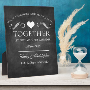 Christian Chalkboard Wedding Plaque