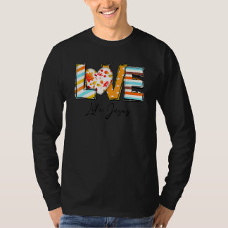 Christian  Cheetah Leopard Love Like Jesus Thanksg T-Shirt