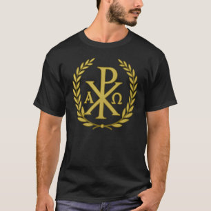 Christian Chi Rho Catholic Symbols Alpha and Omega T-Shirt