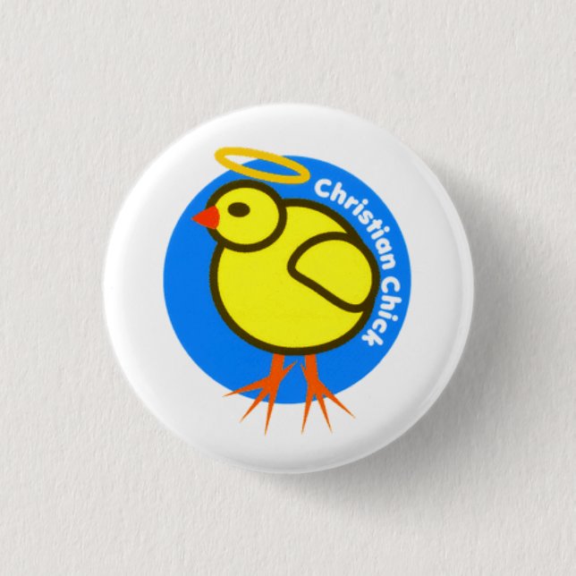 Christian Chick 3 Cm Round Badge (Front)