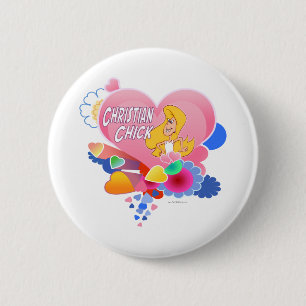 Christian Chick 6 Cm Round Badge