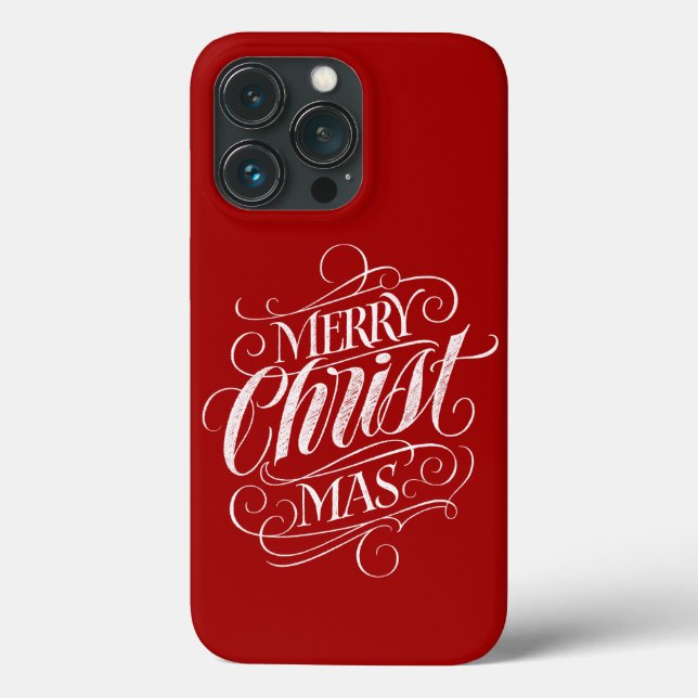 Christian Christ Christmas Chalkboard Calligraphy  Case-Mate iPhone Case (Back)