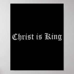 Christian Christianity Christ Is King Jesus Cathol Poster