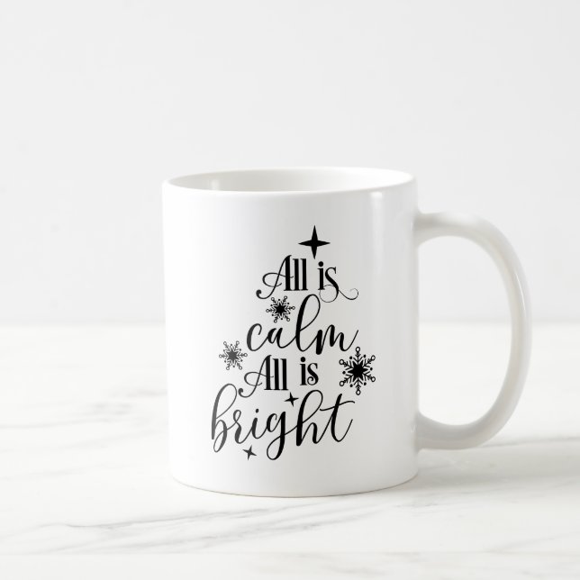 Christian Christmas All is Calm All is Bright Coffee Mug (Right)