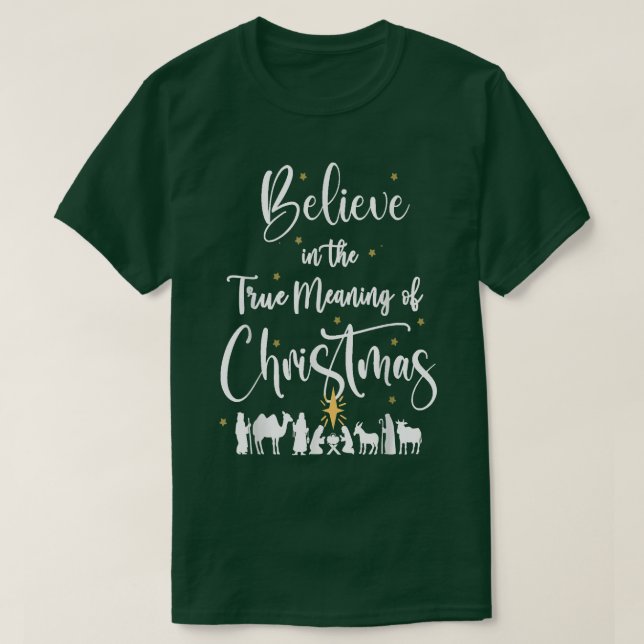 Christian Christmas Baby Jesus Nativity  T-Shirt (Design Front)