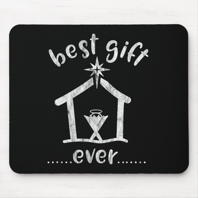 Christian Christmas  Best Gift Ever Jesus Story  Mouse Pad (Front)