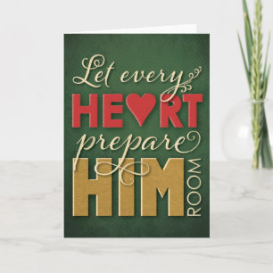 Christian Christmas Card -Let every heart