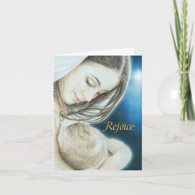 Christian Christmas Greeting Card Baby Jesus (Front)