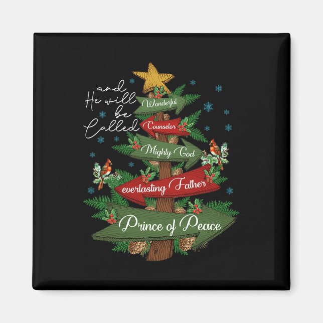 Christian Christmas He Will Be Called Wonderful Co Magnet (Front)