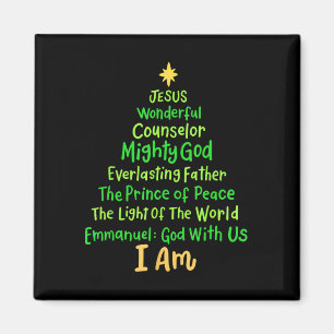 Christian Christmas Jesus Bible Christmas Tree Magnet
