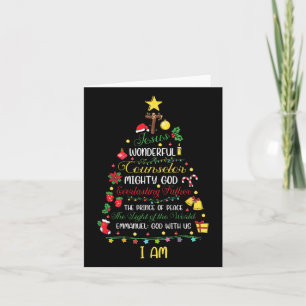 Christian Christmas Jesus Bible Names Xmas Tree Sh Card