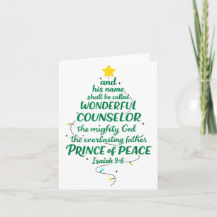 Christian Christmas Jesus Bible Names Xmas Tree Sh Card