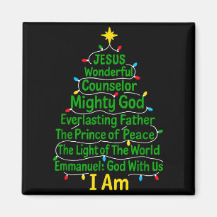Christian Christmas Jesus Bible Names Xmas Tree Sh Magnet