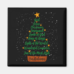 Christian Christmas Jesus Bible Names Xmas Tree Sh Magnet
