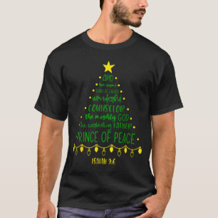 Christian Christmas Jesus Bible Names Xmas Tree Sh T-Shirt