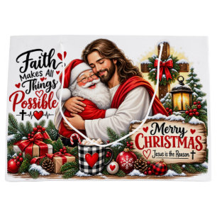 Christian Christmas Jesus Is The Reason Large Gift Bag