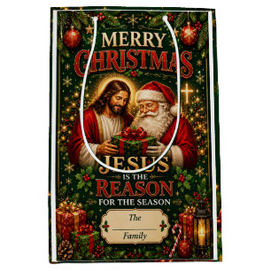 Christian Christmas Jesus Is The Reason Medium Gift Bag