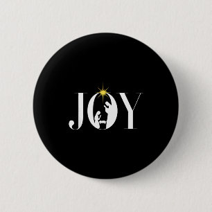 Christian Christmas Joy Jesus Nativity Scene Faith 6 Cm Round Badge