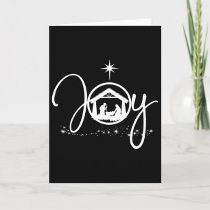 Christian Christmas Joy Jesus Nativity Scene Faith Card