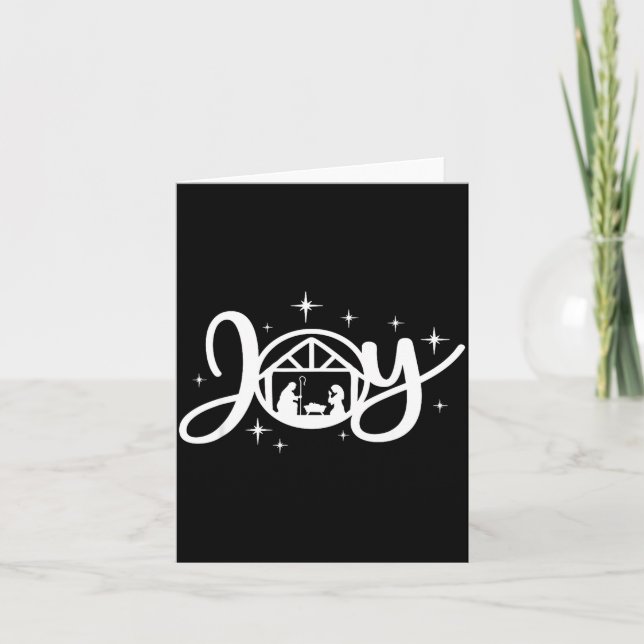 Christian Christmas Joy Jesus Nativity Scene Faith Card (Front)