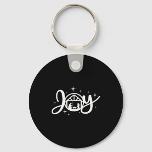 Christian Christmas Joy Jesus Nativity Scene Faith Key Ring