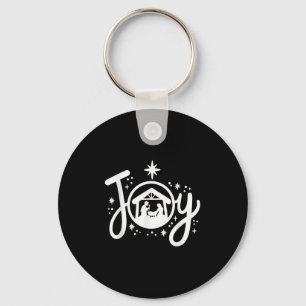 Christian Christmas Joy Jesus Nativity Scene Faith Key Ring