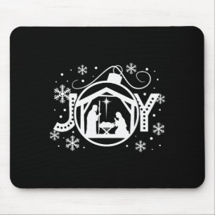 Christian Christmas Joy Jesus Nativity Scene Faith Mouse Pad
