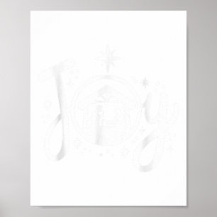 Christian Christmas Joy Jesus Nativity Scene Faith Poster