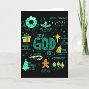Christian Christmas My God Is Jesus Is The Reason Card