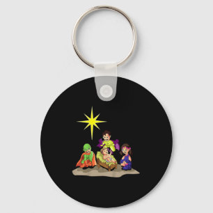 Christian Christmas Nativity Baby Jesus Manger Sup Key Ring