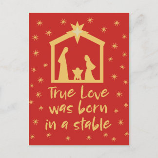 Christian Christmas Nativity Jesus Religious Holiday Postcard