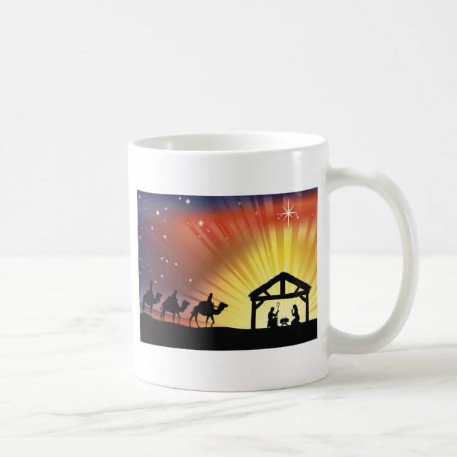 Christian Christmas Nativity Scene Coffee Mug (Right)