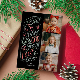 Christian Christmas Photo Card Joyful Joyful Hymn