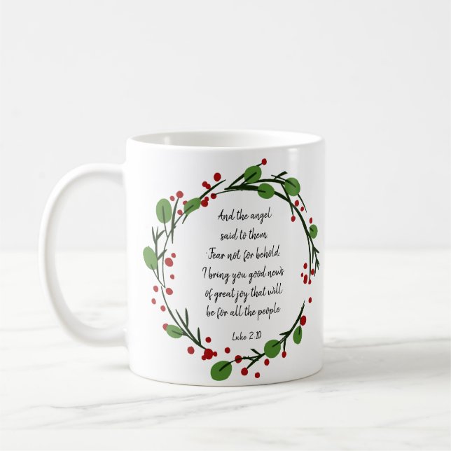 Christian Christmas Scripture Coffee Mug (Left)