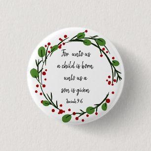 Christian Christmas Scripture Inspirational Verse 3 Cm Round Badge