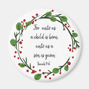 Christian Christmas Scripture Inspirational Verse Magnet