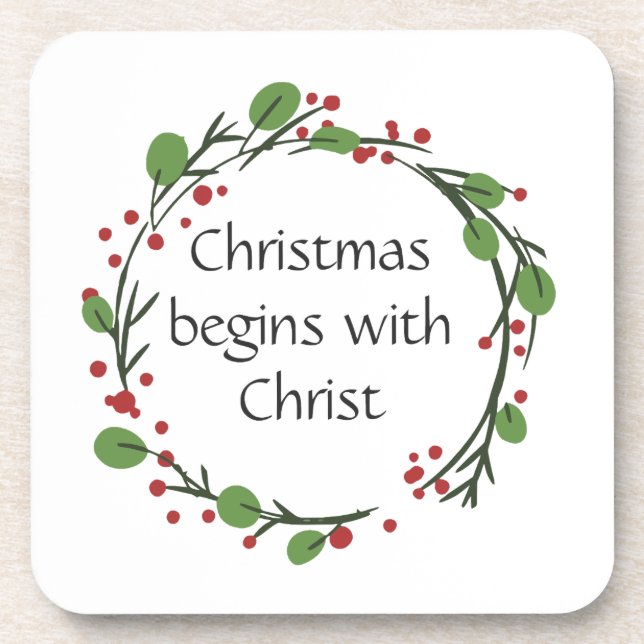 Christian Christmas Scripture  Scripture Coaster (Front)