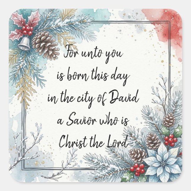 Christian Christmas Scripture Sticker Scripture (Front)