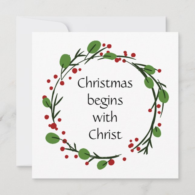Christian Christmas Scripture Sticker Scripture Holiday Card (Front)